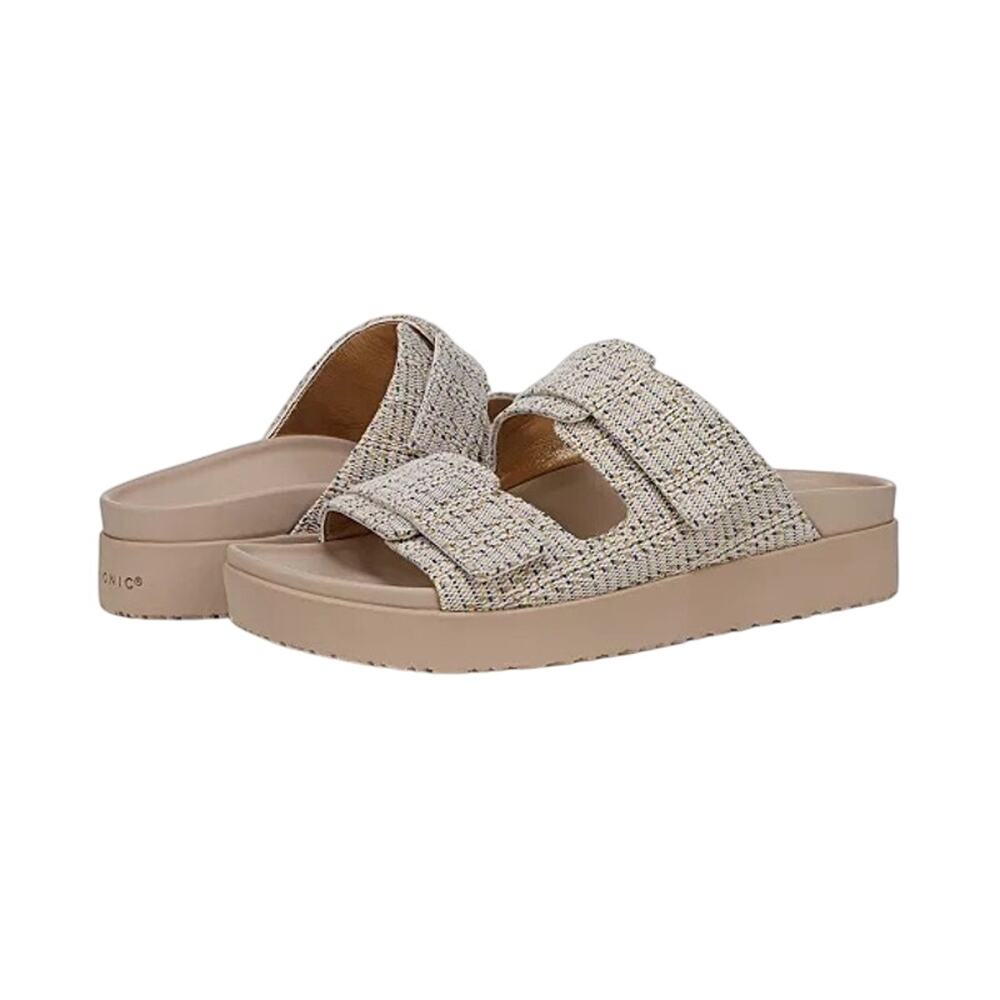 VIONIC Riviera Slide Sandals w/ Cream Gold Size US 12 M / Eur 43 New in Box $145